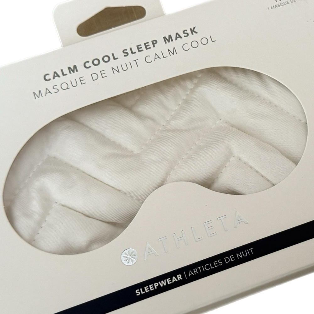 Athleta White Sleep Mask with Pouch NWT NIB - Picture 3 of 12